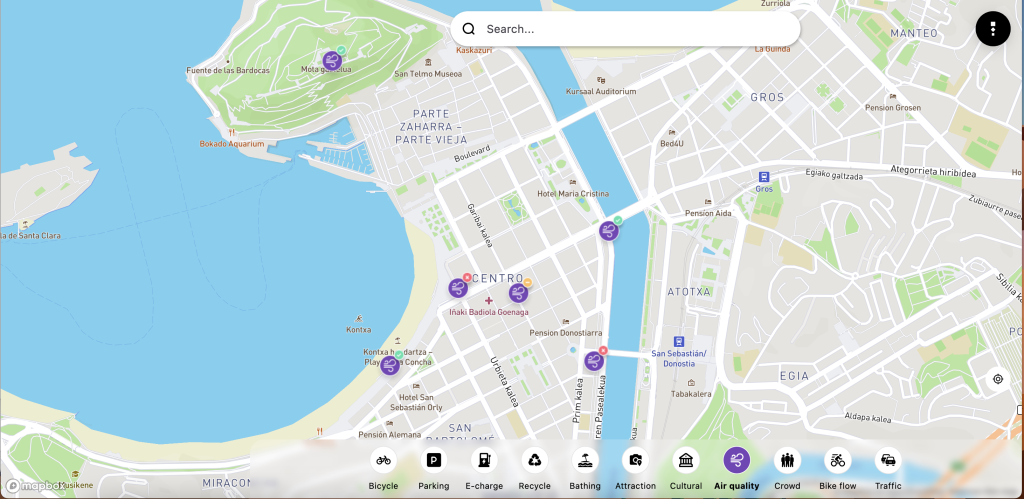 San Sebastian Thinkz Real-Time Map Smart City - air quality