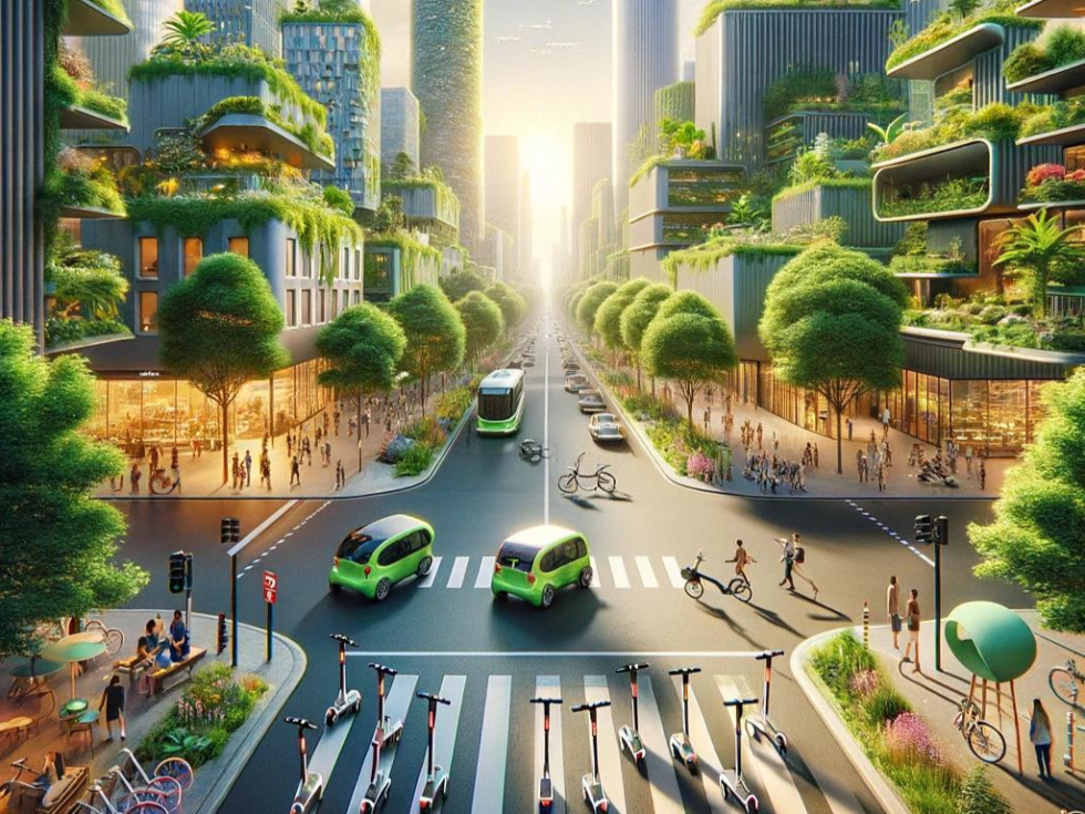 Initiatives de mobilité urbaine durable dans les villes intelligentes.